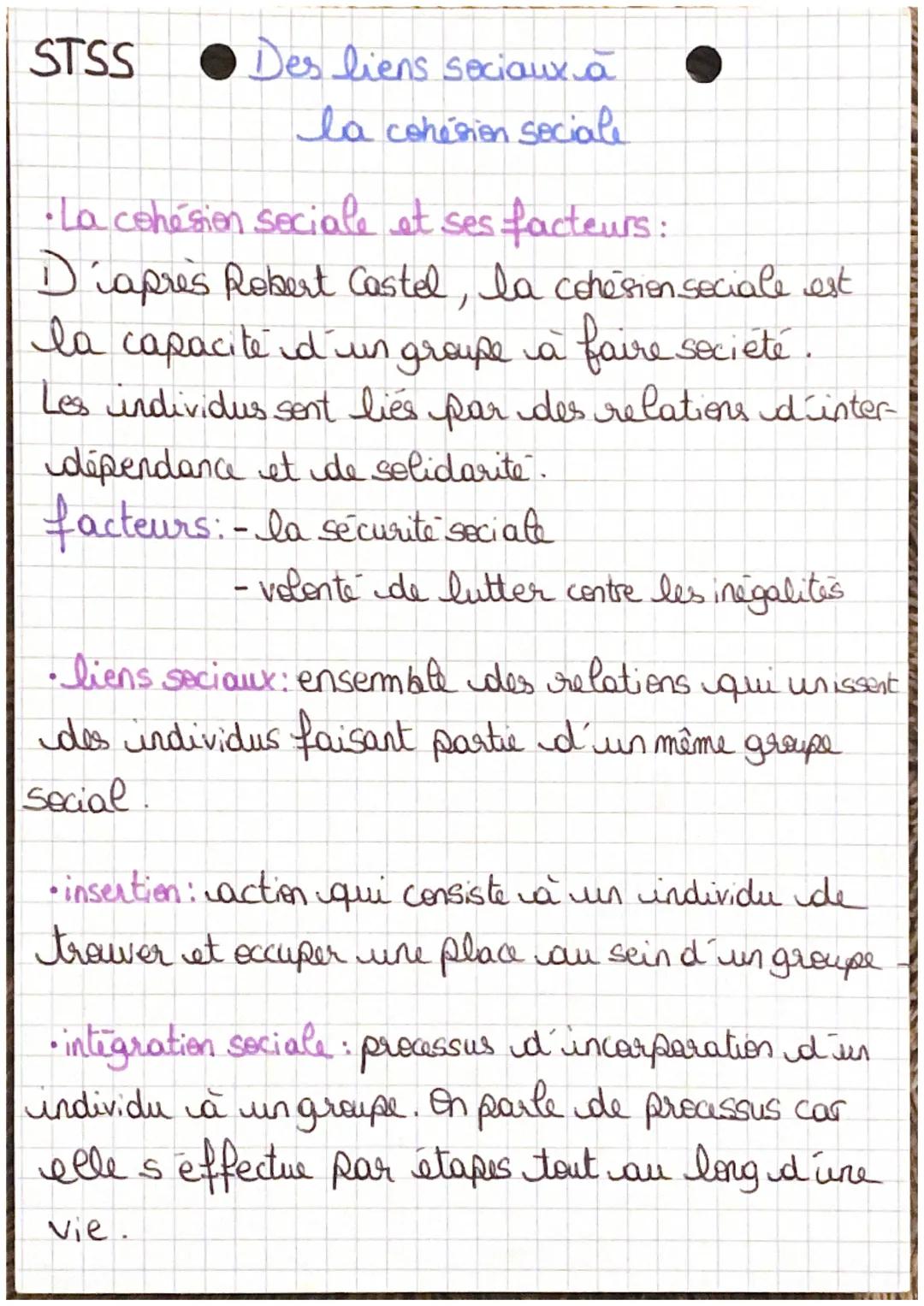 STSS - Explorer les liens sociaux et la cohésion