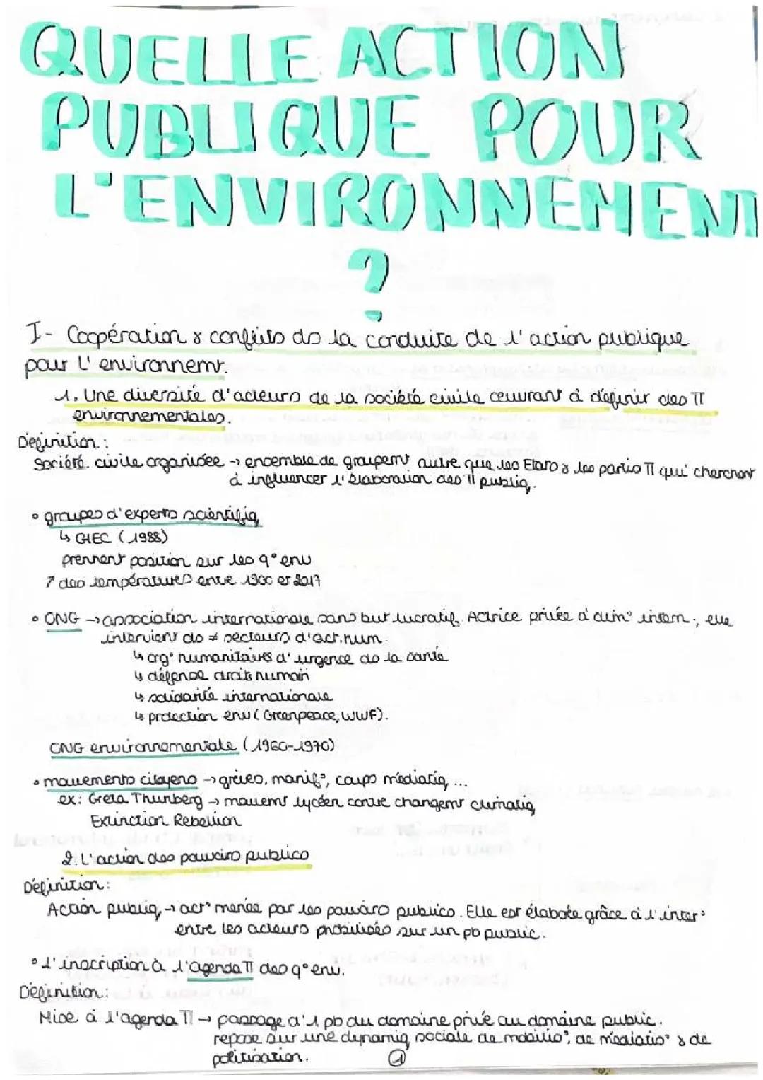 SES Quelle action publique pour l’environnement ?