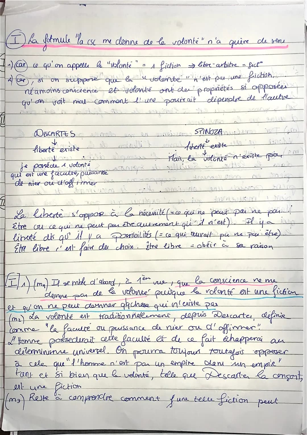 
<p>La formule "la liberté de la volonté" présente peu de sens. Car ce qu'on appelle la "volonté" est souvent assimilée à une fiction, donc 