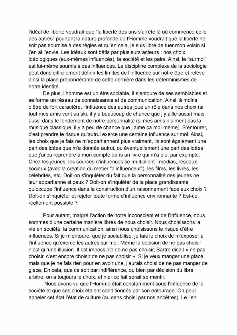 Dissertation philosophique : Choisit-on d'être celui qu'on est ?
Tout au long de son existence, l'Homme est sans cesse confronté à des
choix