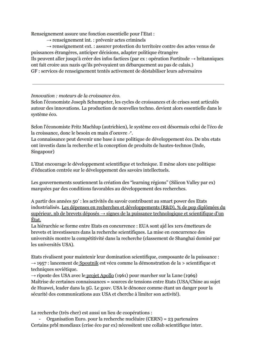 THÈME VI : L'enjeu de la connaissance - COURS
Introduction:
SOCIÉTÉ DE CONNAISSANCE :
La connaissance occupe une place de + en + importante 