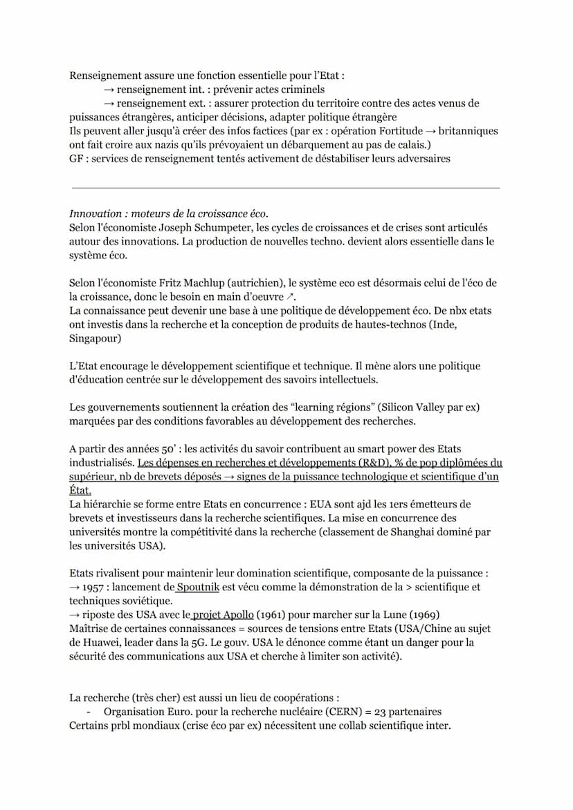 THÈME VI : L'enjeu de la connaissance - COURS
Introduction:
SOCIÉTÉ DE CONNAISSANCE :
La connaissance occupe une place de + en + importante 