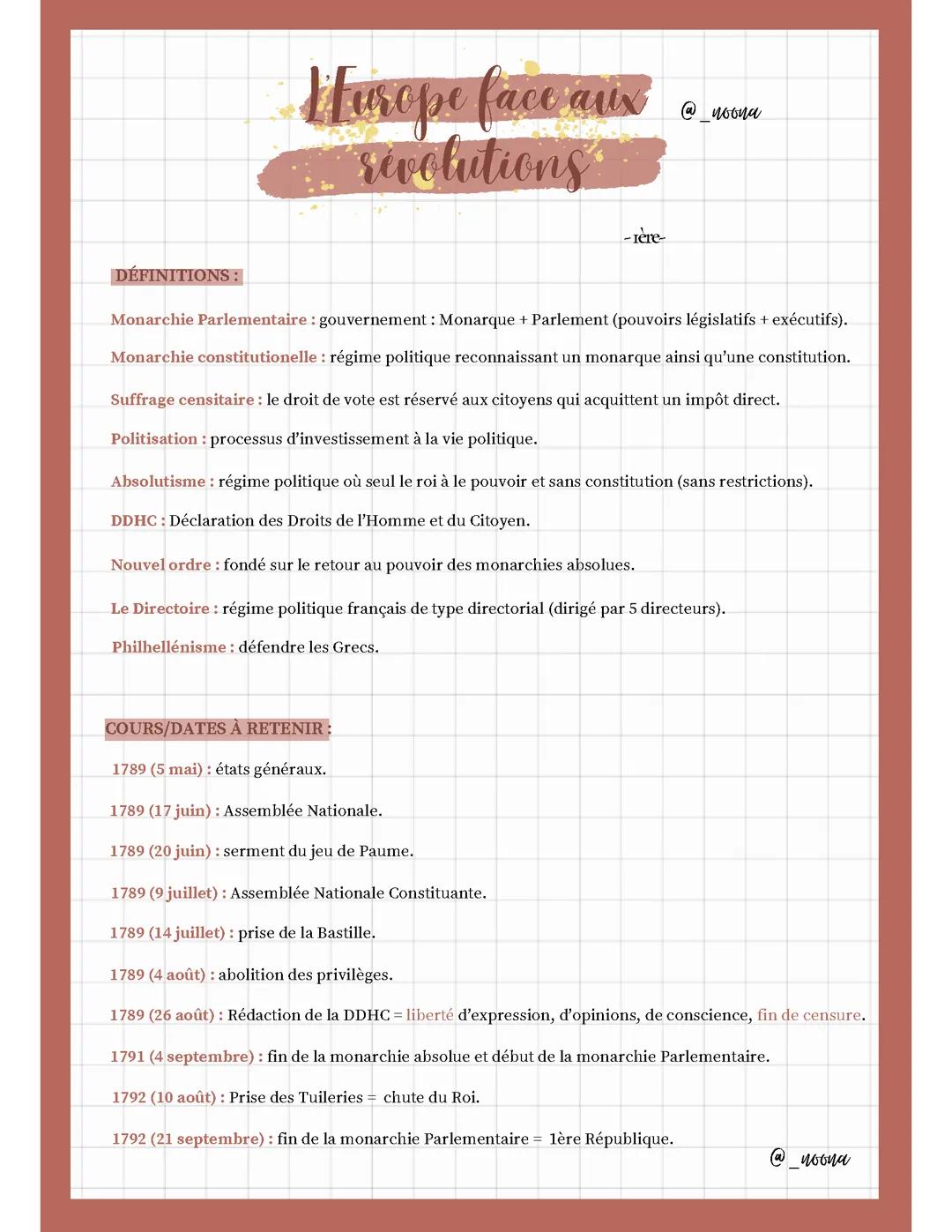 La Révolution Française - 1ère