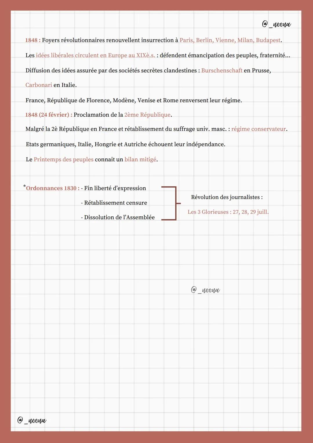 Hurope face aux
revolutions
-ière-
@noona
DÉFINITIONS:
Monarchie Parlementaire: gouvernement: Monarque + Parlement (pouvoirs législatifs + e