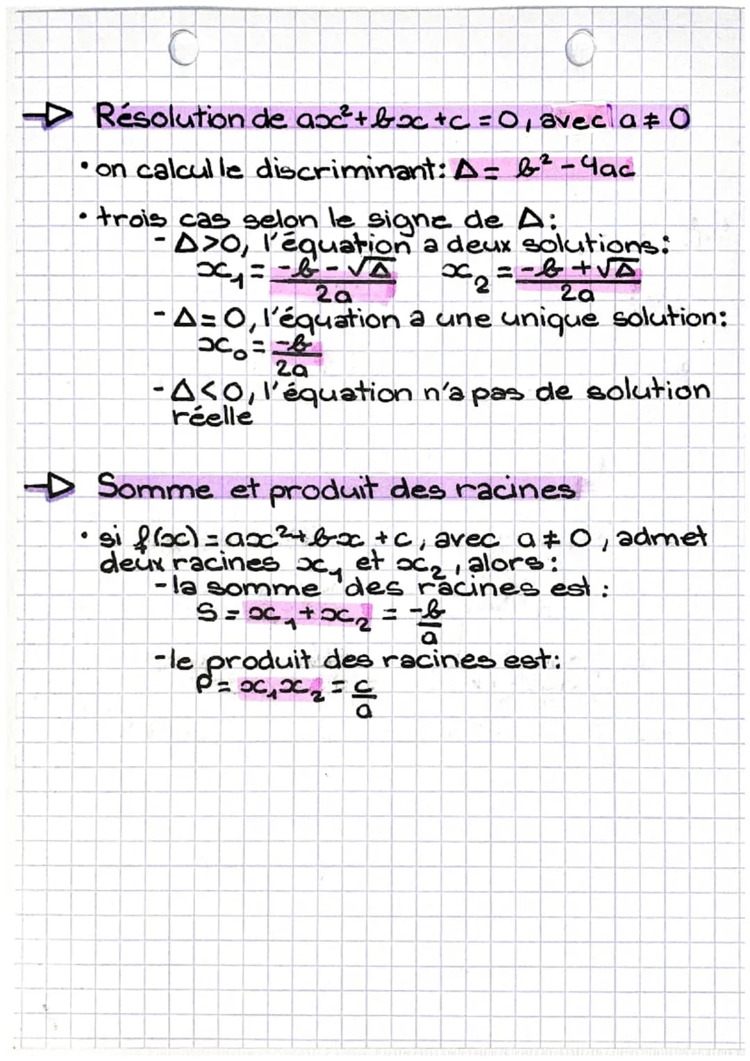 Première C
maths
chapitre
fonctions polynômes du second degré équation
Racine de floc)= ax² + bx+c, avec a±0
• le nombre réelo, est racine d