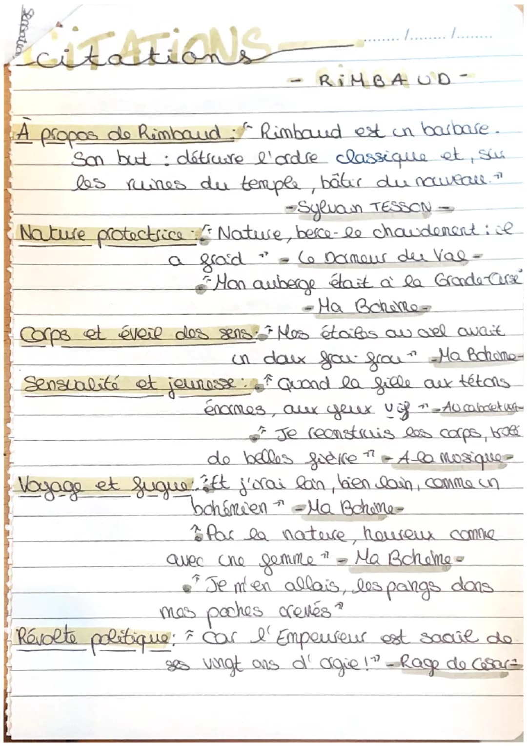 CAHIERS DE DOUAi
BIOGRAPHIE
TaiSSERTATion
Arthur Rimbaud -1854
/.................
- RIMBAUD -
"1870 => fugue x 2 et remet 22 poèmes à Paul D