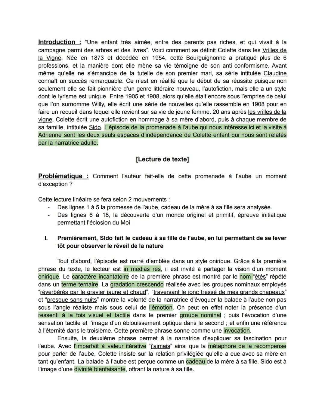 Introduction: "Une enfant très aimée, entre des parents pas riches, et qui vivait à la
campagne parmi des arbres et des livres". Voici comme