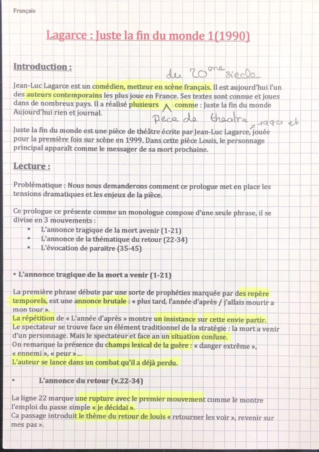 Biographie de Jean-Luc Lagarce - PDF et résumé complet | Juste la fin du monde