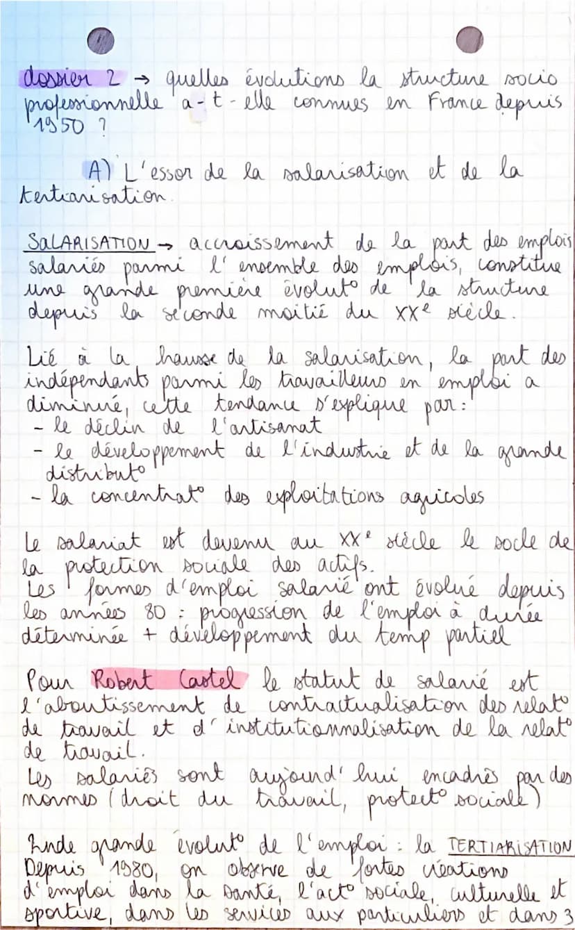 SES
COMMENT EST STRUCTURÉE LA SOCIETE FRANÇAISE
ACTUELLE 1
dossier 1- quels sont les facteurs qui structurent
et hierarchisent l'espace soci