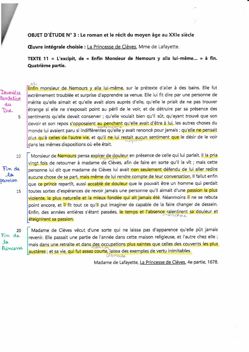 d'excipit
Objet d'étude le roman et le récit du moyen-âge
La Princesse de Clèves
Individus morale et société
l'excipit
Mime de Lafayette
Oeu