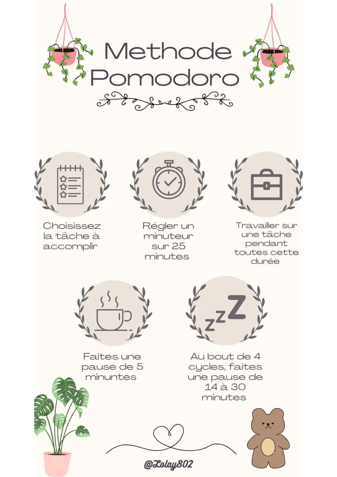***
Methode
Pomodoro
STAKR
Choisissez
la tâche à
accomplir
Régler un
minuteur
sur 25
minutes
Faites une
pause de 5
minuntes
Travailler sur
u