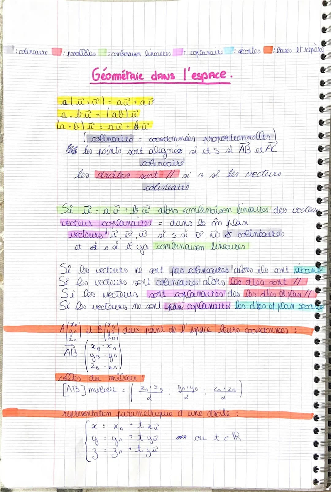 : colincaire
wwwx
7: paralldes: combination lincalres
Géoméraie dans l'espace.
alu²+Ñ²³²) = a + av²
a. bu = (ab)u
(a + b) u²³
au +
=
[colinc