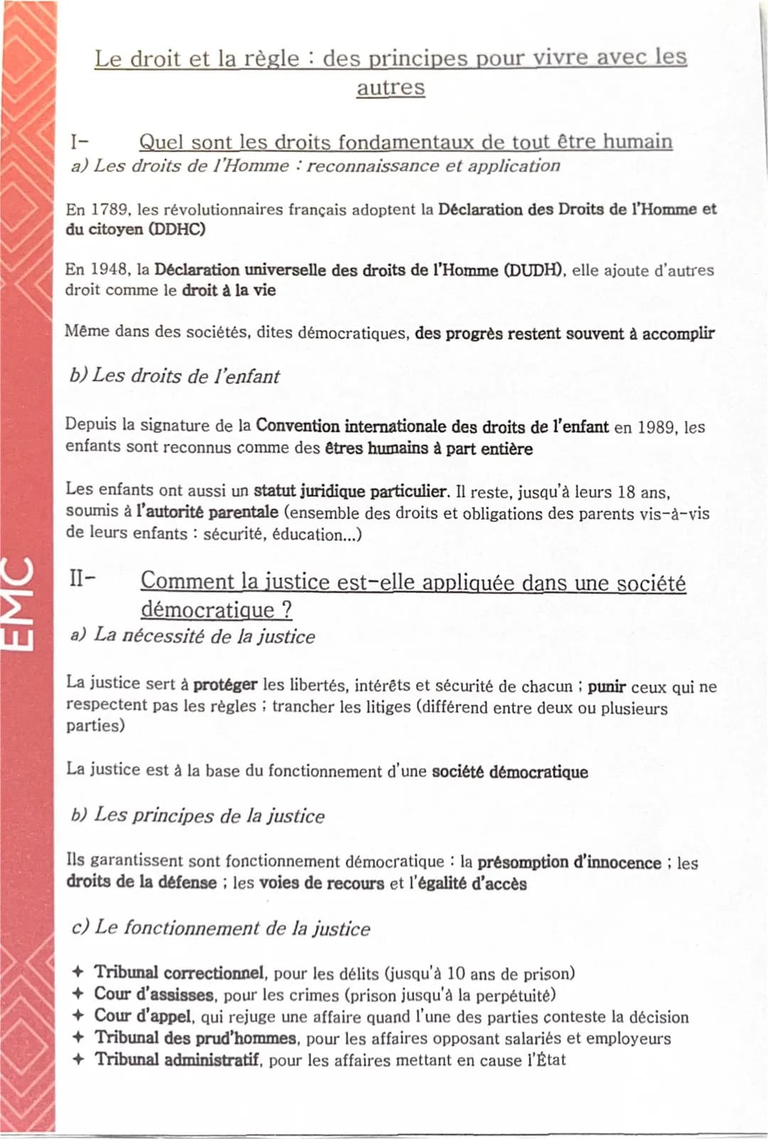 Fiche Révision Brevet EMC PDF 2024: Droit et Règle pour la Démocratie