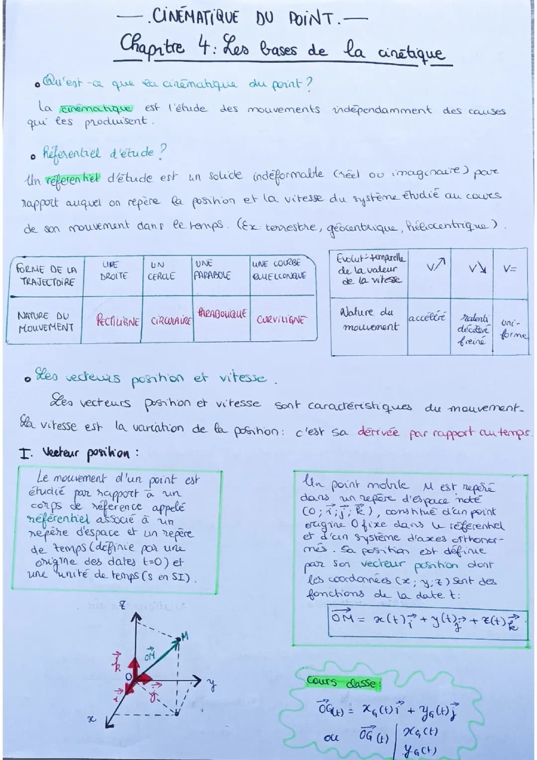 Découvre la Cinématique et Mécanique: Cours et Exercices Corrigés en PDF