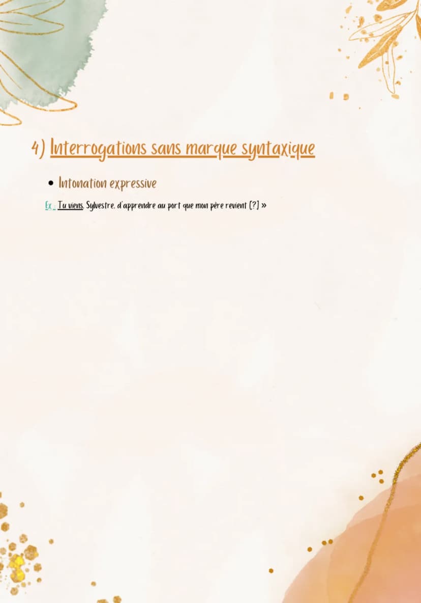Linterrogation
Totale ou partielle
• Interrogation totale réponse par Oul ou NON
Ex: Manges-tu à la cantine? Je voudrais savoir si tu manges