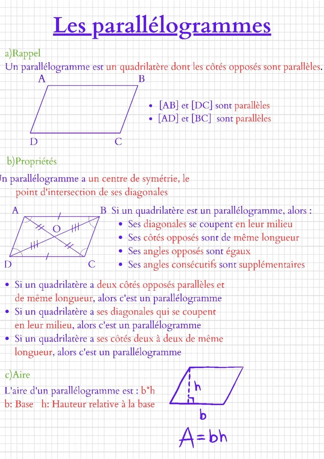 Les parallélogrammes