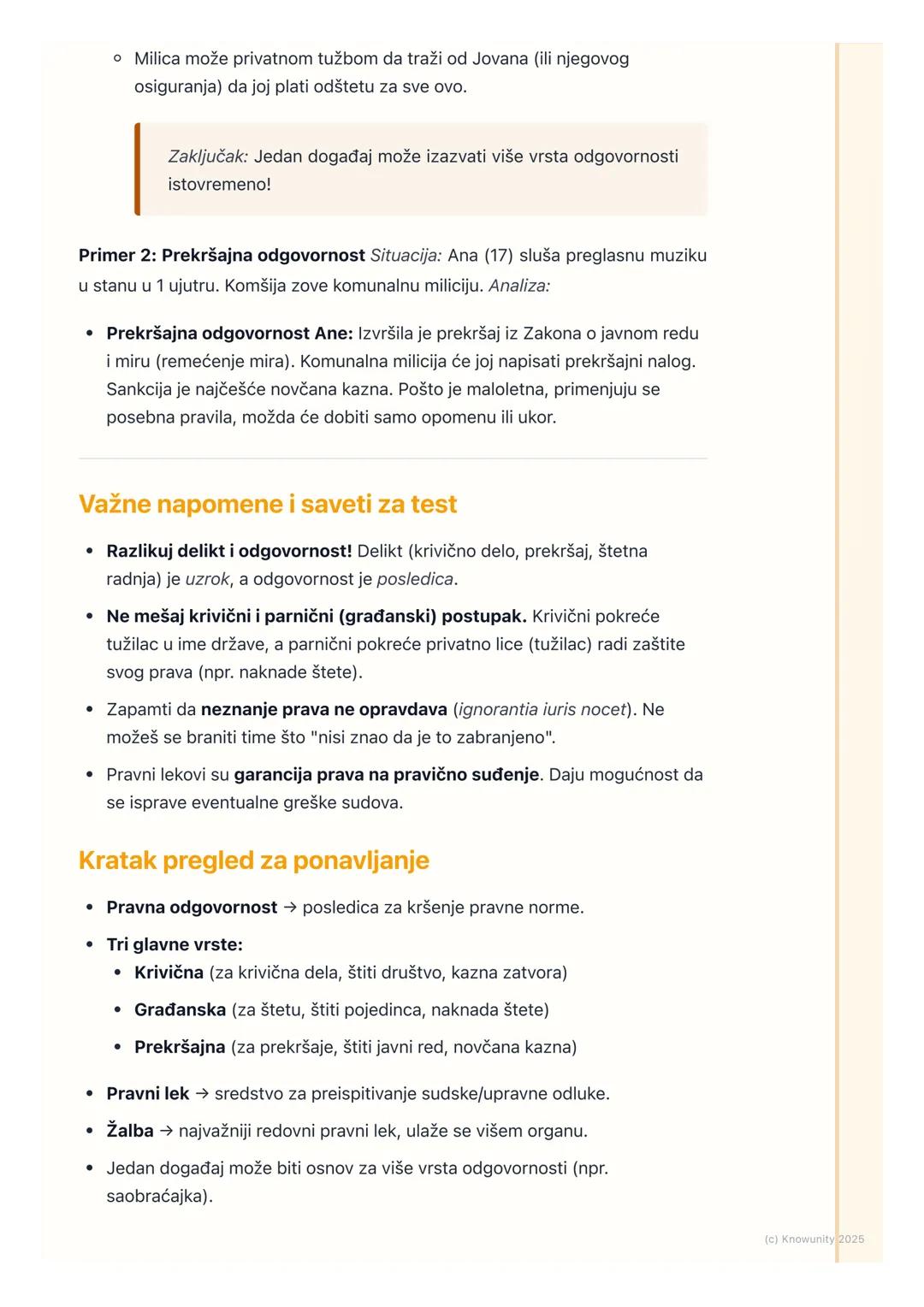 # Pravna odgovornost i pravni
lekovi

Uvod u pravnu odgovornost

Pravna odgovornost je ključni deo vladavine prava. Jednostavno rečeno, to
z