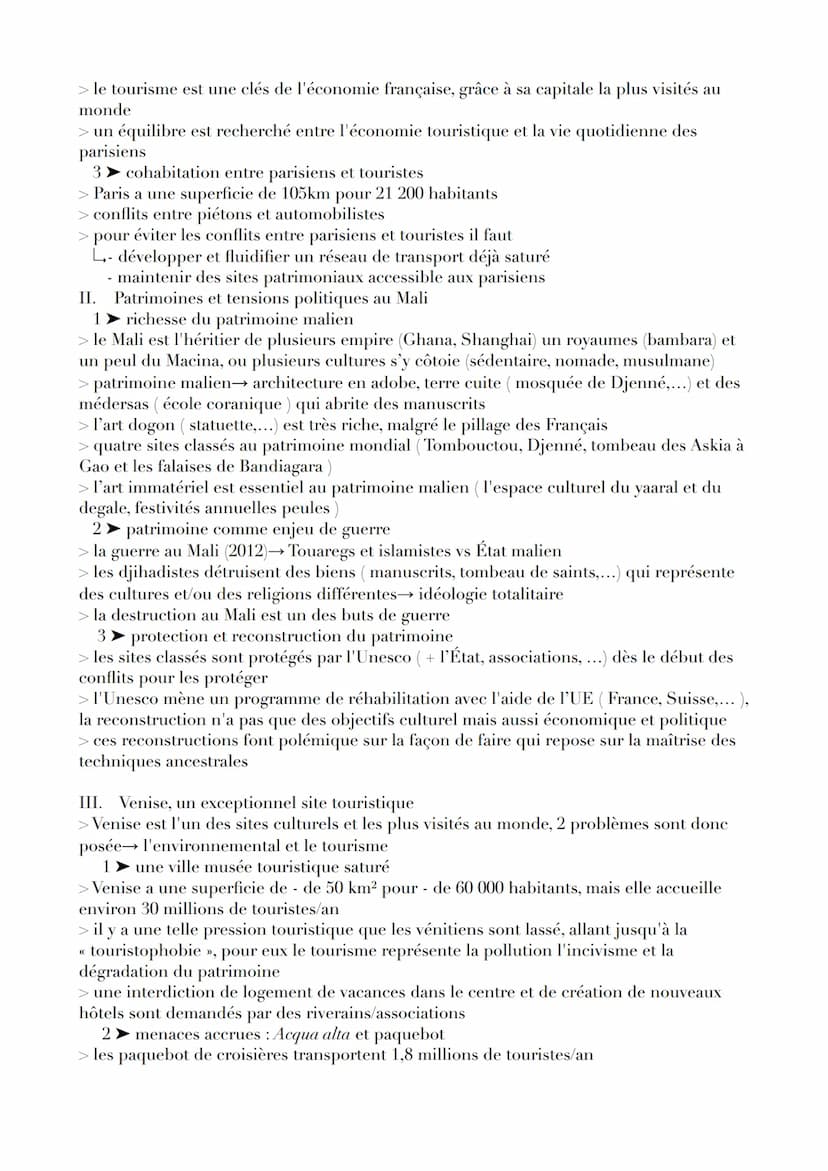 HGGSP
LE PATRIMOINE
INTRO
1➤ Notion de patrimoine
> le patrimoine présente des formes très diverses. On pourrait le définir comme
l'ensemble