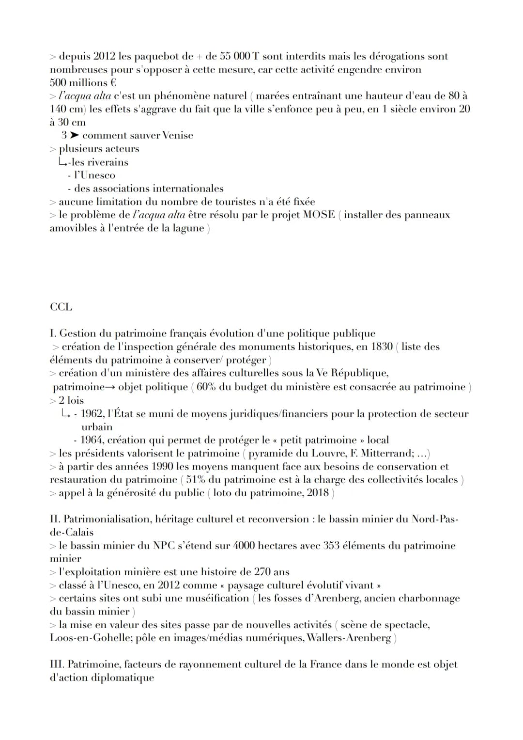 HGGSP
LE PATRIMOINE
INTRO
1➤ Notion de patrimoine
> le patrimoine présente des formes très diverses. On pourrait le définir comme
l'ensemble