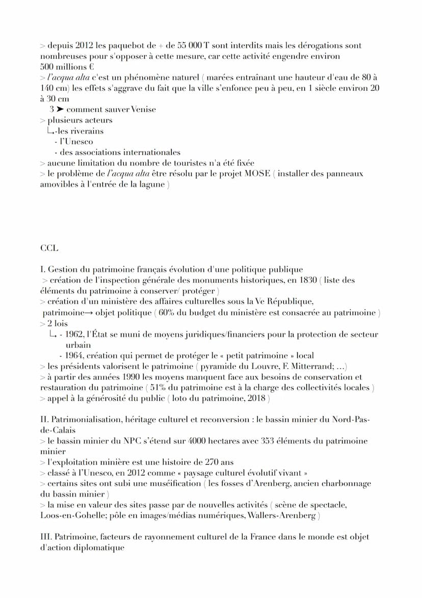 HGGSP
LE PATRIMOINE
INTRO
1➤ Notion de patrimoine
> le patrimoine présente des formes très diverses. On pourrait le définir comme
l'ensemble