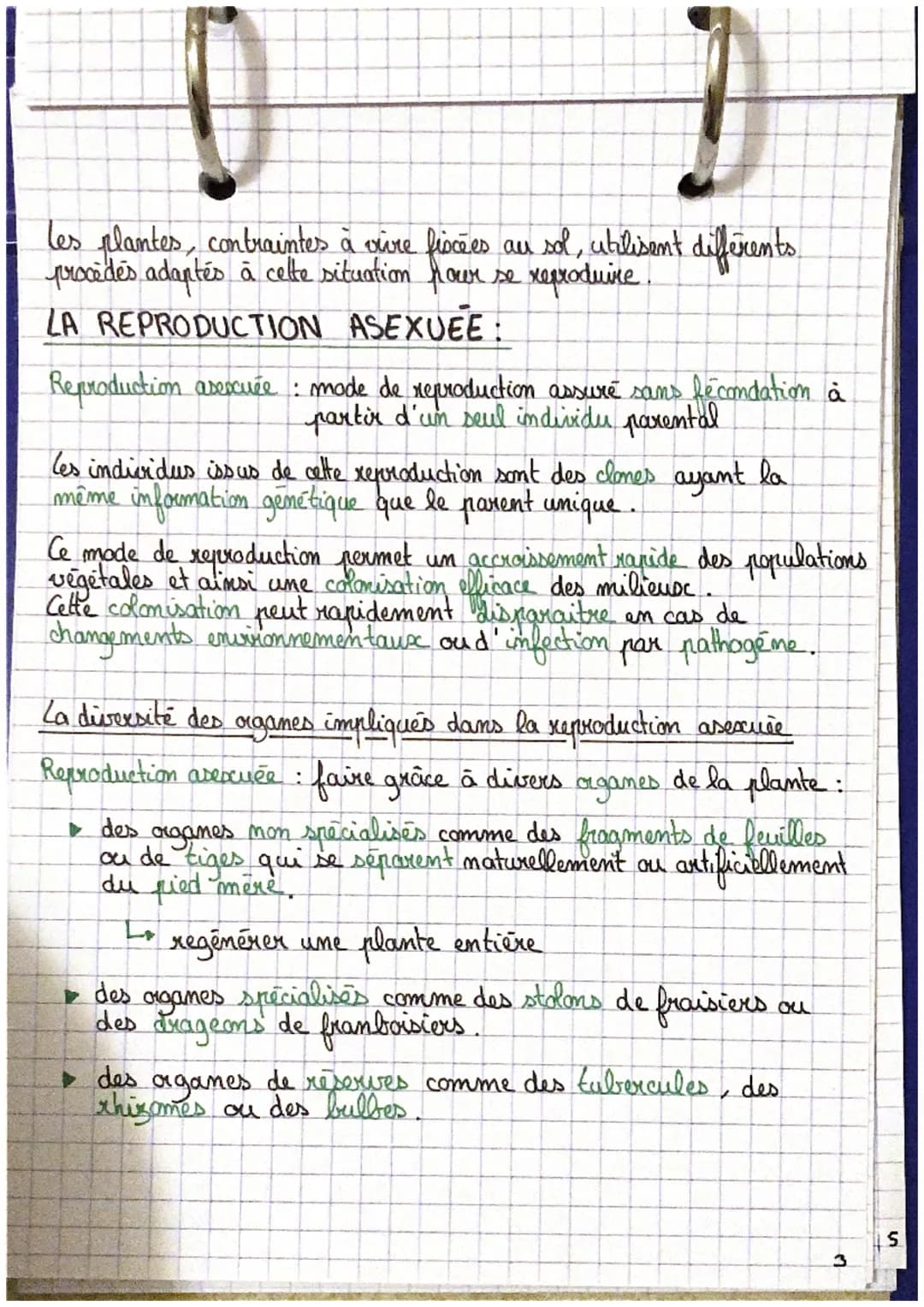 D
SVT
Reproduction de la plante, entre vie fixée et mobilité
a reproduction asexuée, la multiplication végétale:
Des capacités naturelles
de