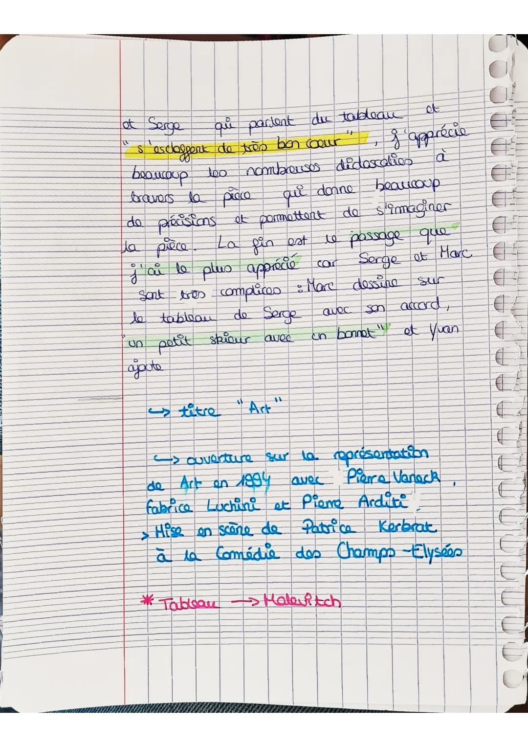 "Art"
Présentation de l'auteur :
Yasmina Roza est cre dramaturge
romandière contemporaine dont la production
récits et comano
scène le ridic