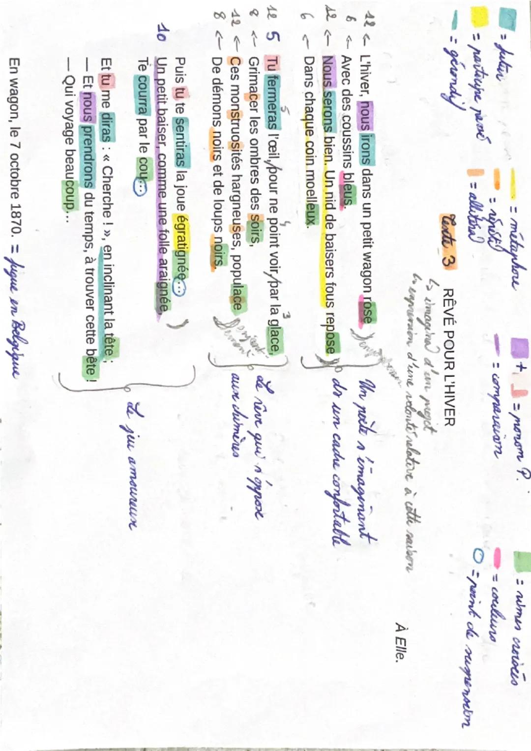 Texte 3 : Rêvé pour l’hiver (Cahier de Douai)