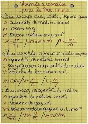 Know Formule à connaître pour le bac de Chimie thumbnail