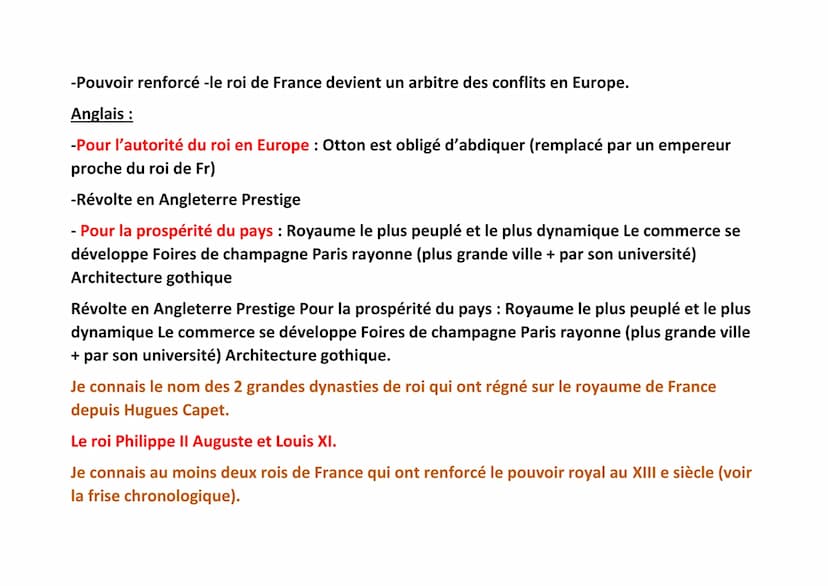 Contrôle sur : L'affirmation de l'Etat monarchique en France (Xle - XVe)
Je sais décrire la situation du royaume de France au Xle siècle (vo
