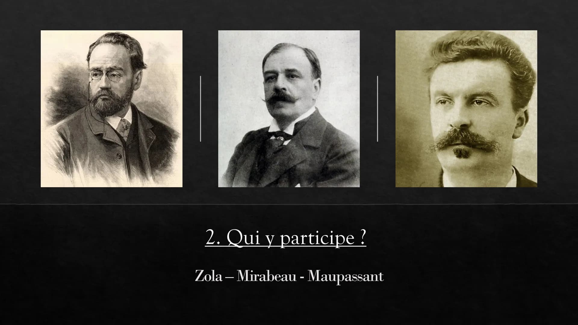 Le naturalisme
Un mouvement littéraire
(1865-1890) RAISON
LUMIÈRE
SCIENCE
ECOLL RELIGIEUSE
LA
IGNORANCE
SUPERSTITION
TENEBRES
Le contexte
-l