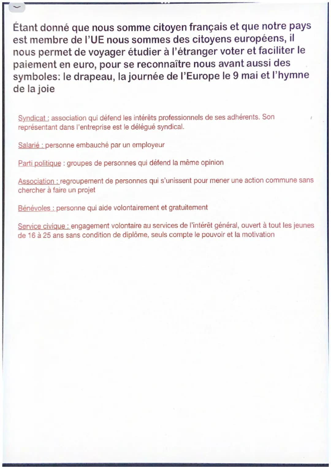 Chapitre 1 : République et Citoyenneté
Nationalité : appartenance d'une personne à une nation
Naturalisation : décision de l'état d'accorder