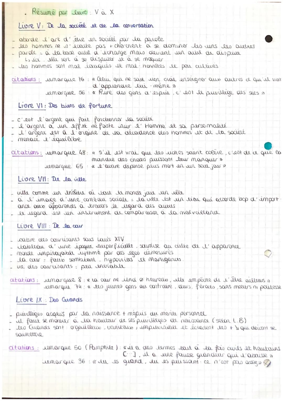 Les Caractères
Definitions des termes importants
caractères: portrait (satirique) qui se concentre aur un type humain ar social
al encore ou