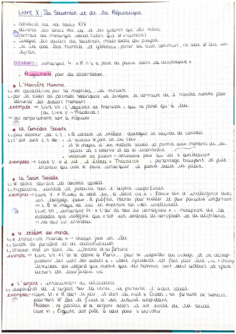 Les Caractères
Definitions des termes importants
caractères: portrait (satirique) qui se concentre aur un type humain ar social
al encore ou