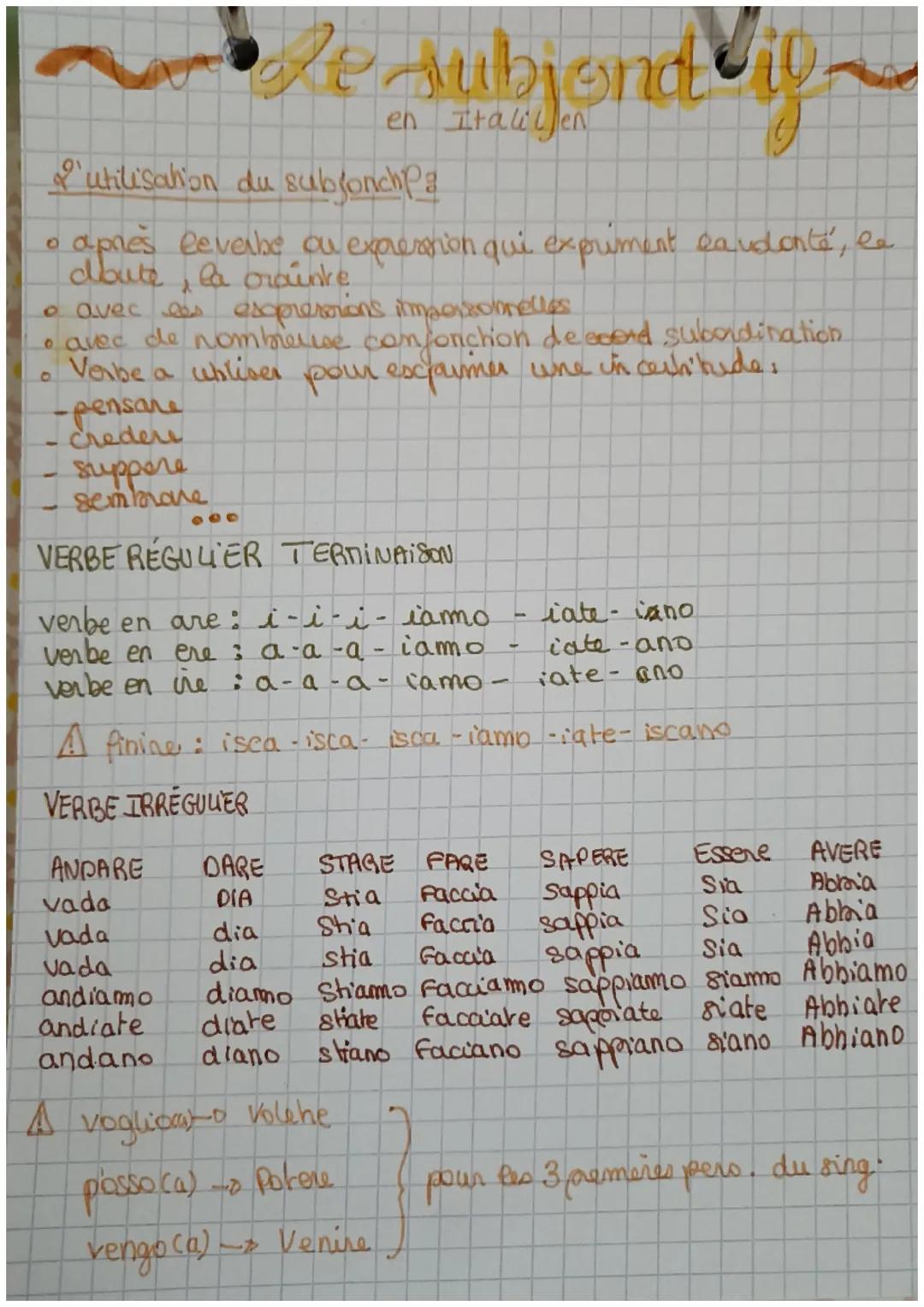 # Le subjonctif

en Italiljen

L'utilisation du subjonctif?

*   après leverbe ou expression qui expriment ea udonté, le
    doute, la crain