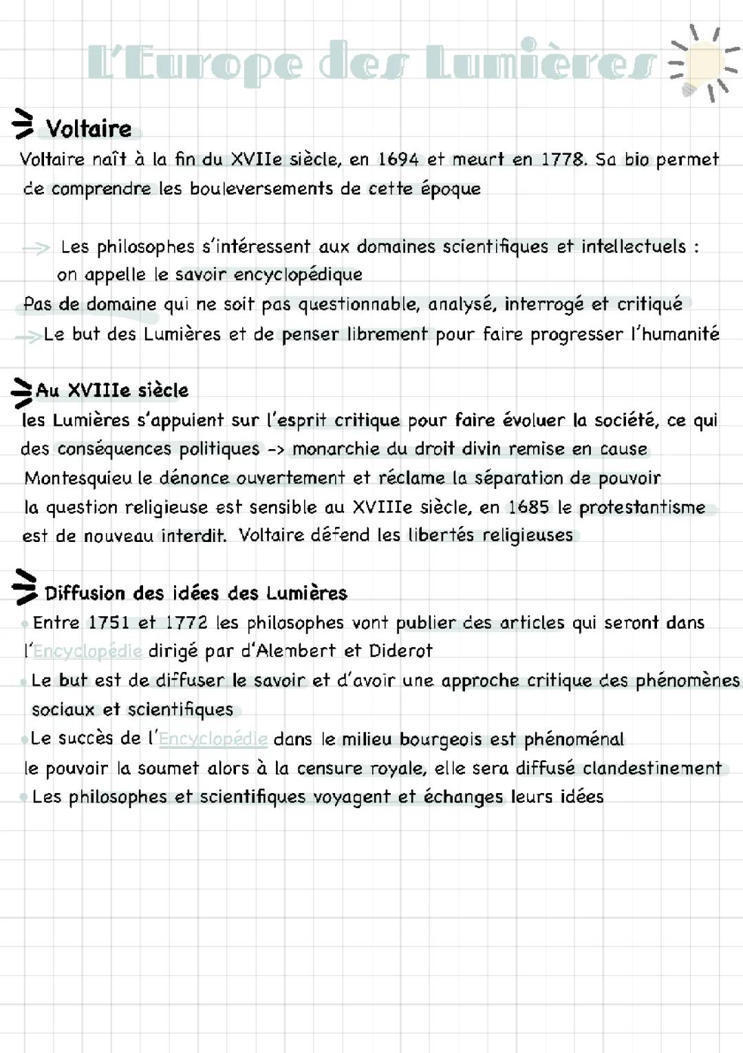 Résumé du Siècle des Lumières pour les Kids: Idées et Philosophes