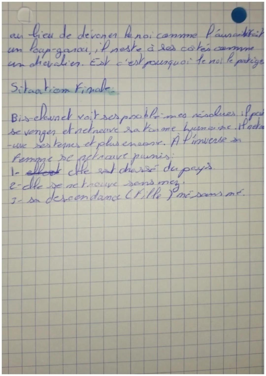# FRANÇAIS
Le foi de bisclauset.

Situatiom imitiale

Bioclauset est le personmage principal.
Gon Pe presente de façon paritive, comme un
pa