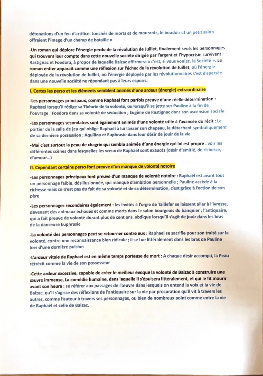 La peau de chagin
Roman
Arguments et citations:
I. L'énergie représente le « pouvoir de la création >>
Dissert
-Le Talisman est un symbole d