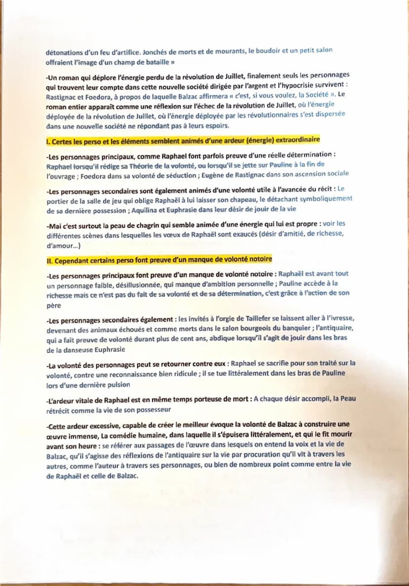 La peau de chagin
Roman
Arguments et citations:
I. L'énergie représente le « pouvoir de la création >>
Dissert
-Le Talisman est un symbole d