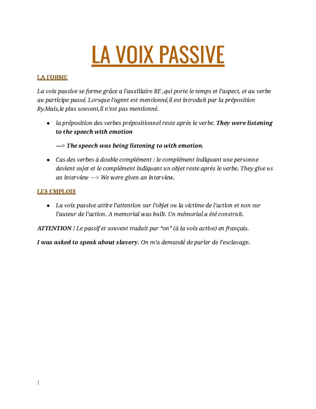 La voix passive en Anglais - Comment se forme-t-elle et Exercices PDF 
