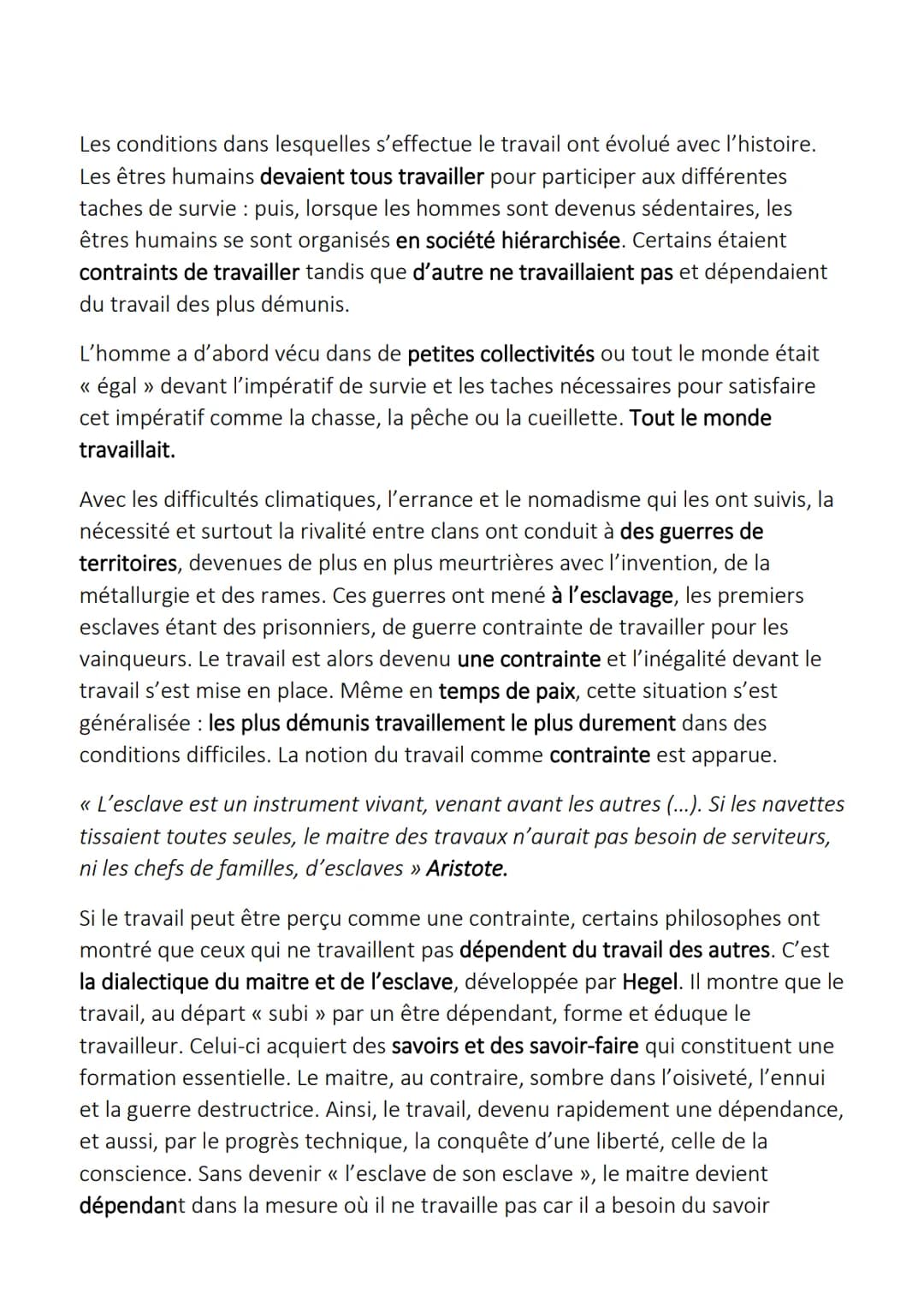 Le travail
1) Définition du travail
Dans la plupart des sociétés humaines actuelles, le travail est une nécessité
pour beaucoup d'êtres huma