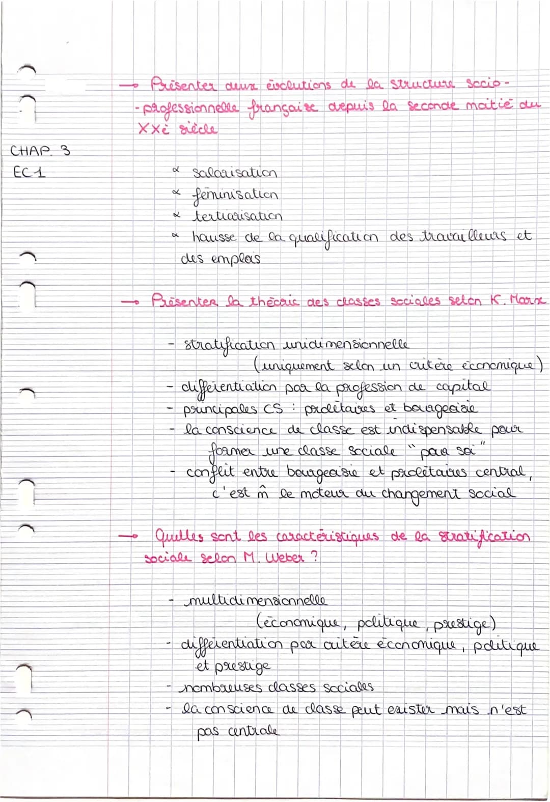 CHAP 3
EC1
C C
1
1
Présenter deux evclutions de la structure Socio-
-professionnelle française depuis la seconde moitié du
XXè siècle
1
* Sa