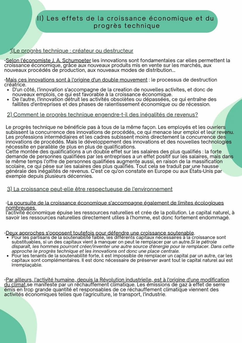 La croissance économique
(I) Les origines de la croissance économique
1) les sources de la croissance économique
-croissance économique:
.
•