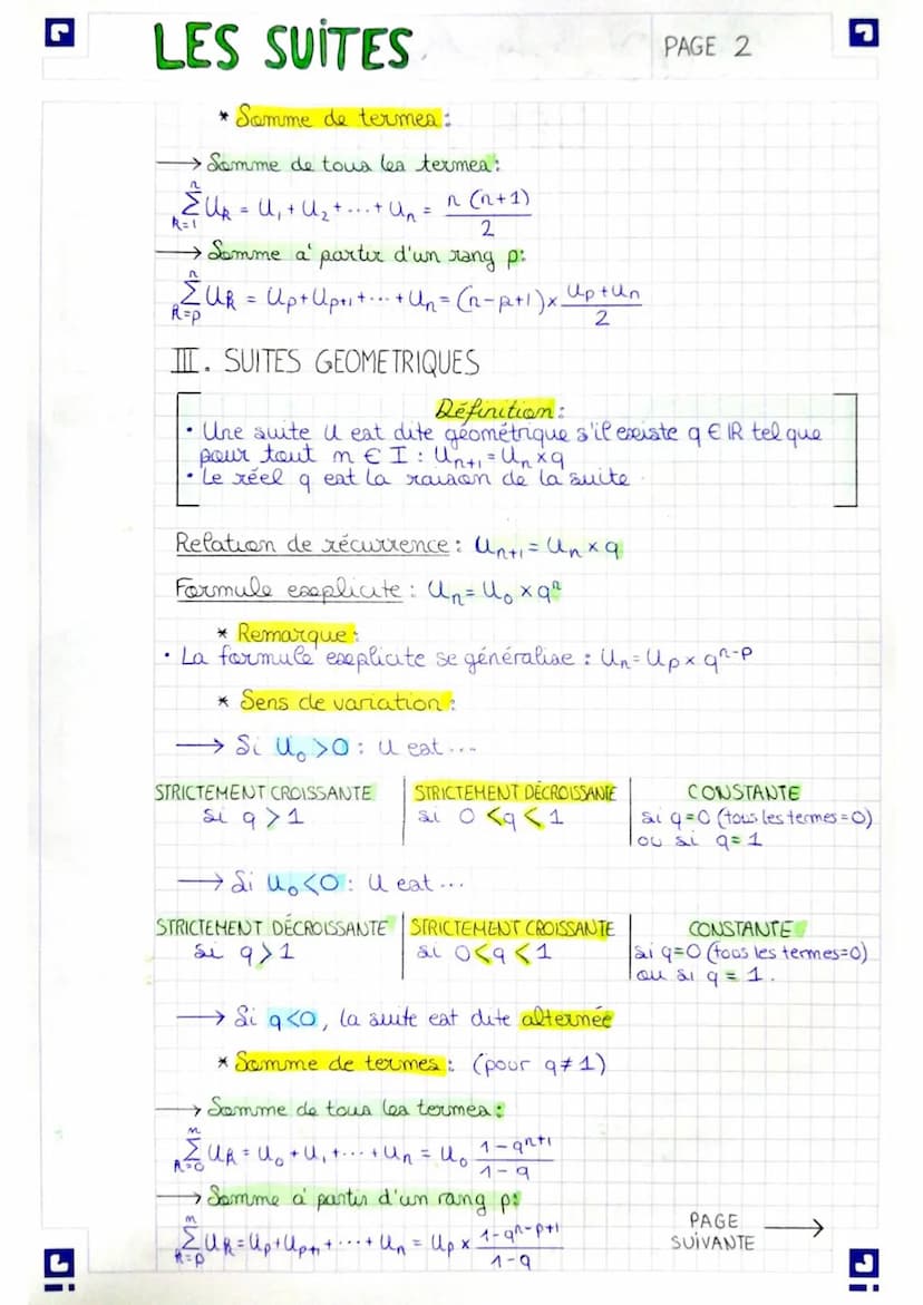 G
Di
L
machs
I.ETUDE DE SUITES
Relation de
récurrence
LES SUITES
Définition:
Une suite numérique est une fonction définie sur N (l'ens-
embl