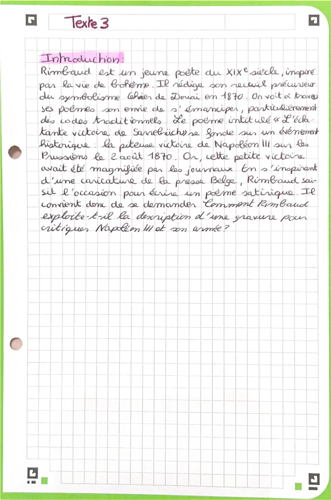 Texte oral de français Rimbaud