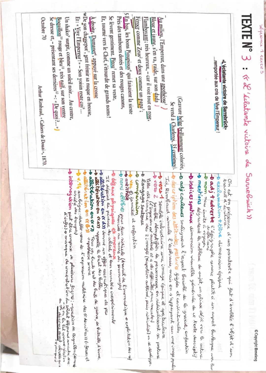 --- OCR Start ---
Texte 3
Introduction:
Rimbaud est un jeune poète du XIXe siècle, inspiré
par la vie de bohème. Il rédige son recueil précu
