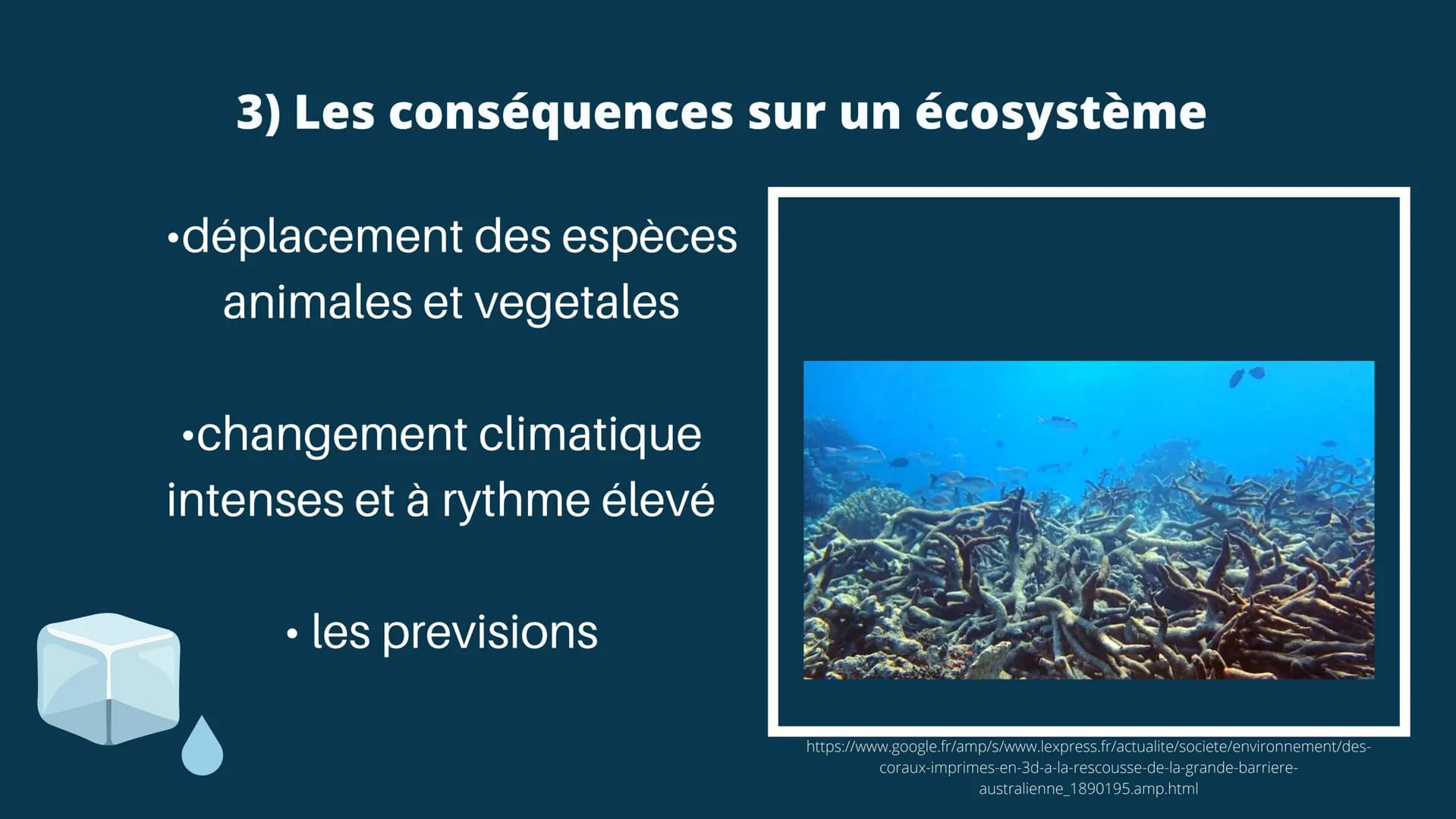 LES CONSÉQUENCES
DU CHANGEMENT
CLIMATIQUE EN COURS
SUR LES BANQUISES SOMMAIRE
1) QU'EST CE QUE LE RECHAUFFEMENT CLIMATIQUE
2) LES CAUSES DU 