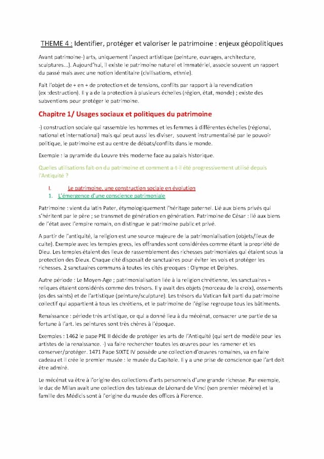 Know Thème 4 - Identifier, protéger et valoriser le patrimoine : enjeux géopolitiques thumbnail