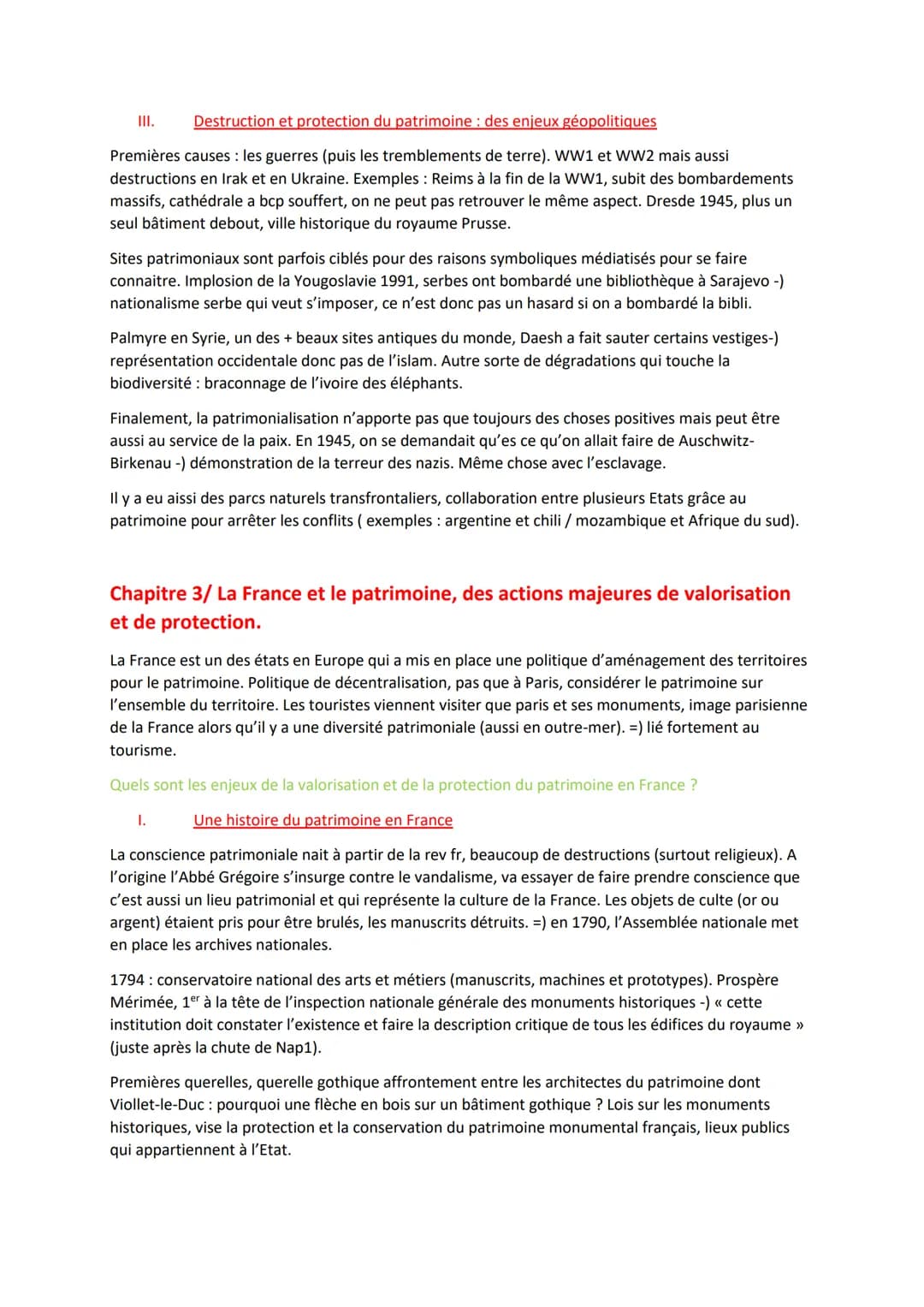 THEME 4: Identifier, protéger et valoriser le patrimoine : enjeux géopolitiques
Avant patrimoine-) arts, uniquement l'aspect artistique (pei
