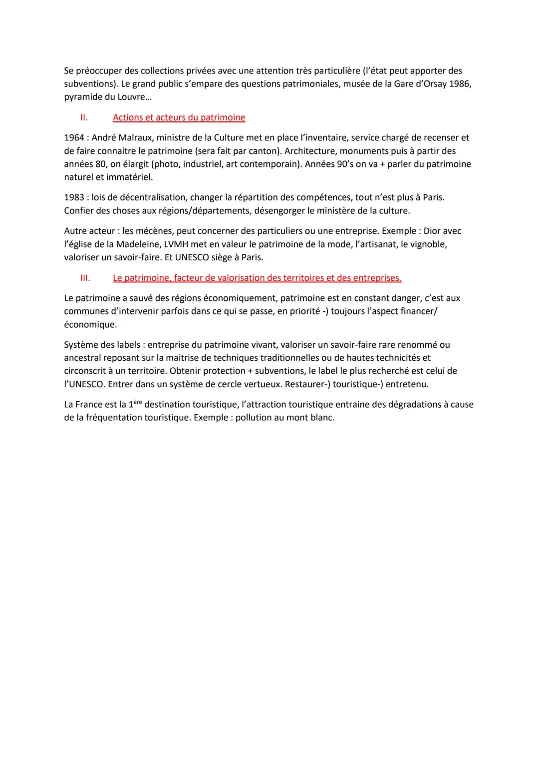 THEME 4: Identifier, protéger et valoriser le patrimoine : enjeux géopolitiques
Avant patrimoine-) arts, uniquement l'aspect artistique (pei
