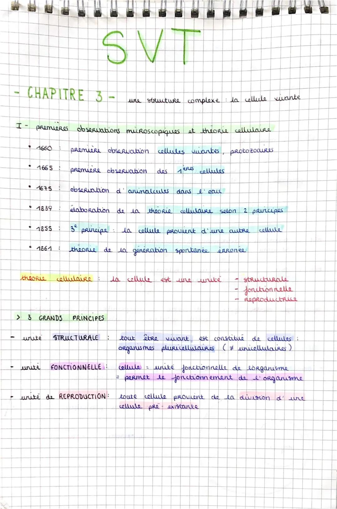 La cellule vivante : exercices corrigés et contrôles en PDF